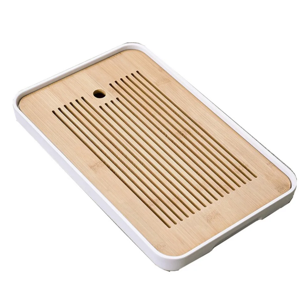 

Dual Purpose Bamboo Tea Tray with Drain Quick Drainage Water Storage Filter Tea Serving Tray Removable Vintage