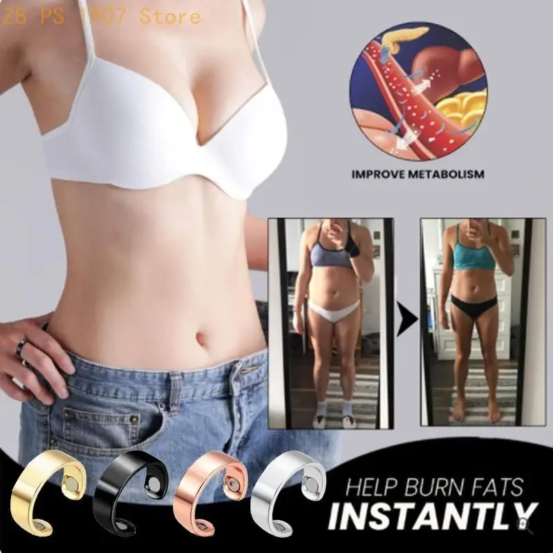 Set of 4 Ring Adjustable Lymphatic Drainage Therapeutic Rings for Adult 55KA