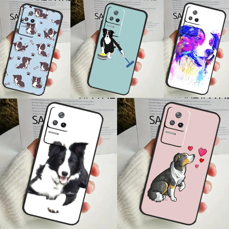 Border Collie Dog Case For POCO X6 Pro X3 X5 F3 F5 M5s M6 Pro Xiaomi 14 Ultra 11T 12T 13T Pro 12 13 Lite Cover