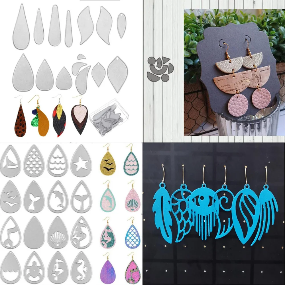 Ohrring Metall Stanzformen Prägeschablone DIY Scrapbook Papier Album DIY Dekoration machen Form Vorlage