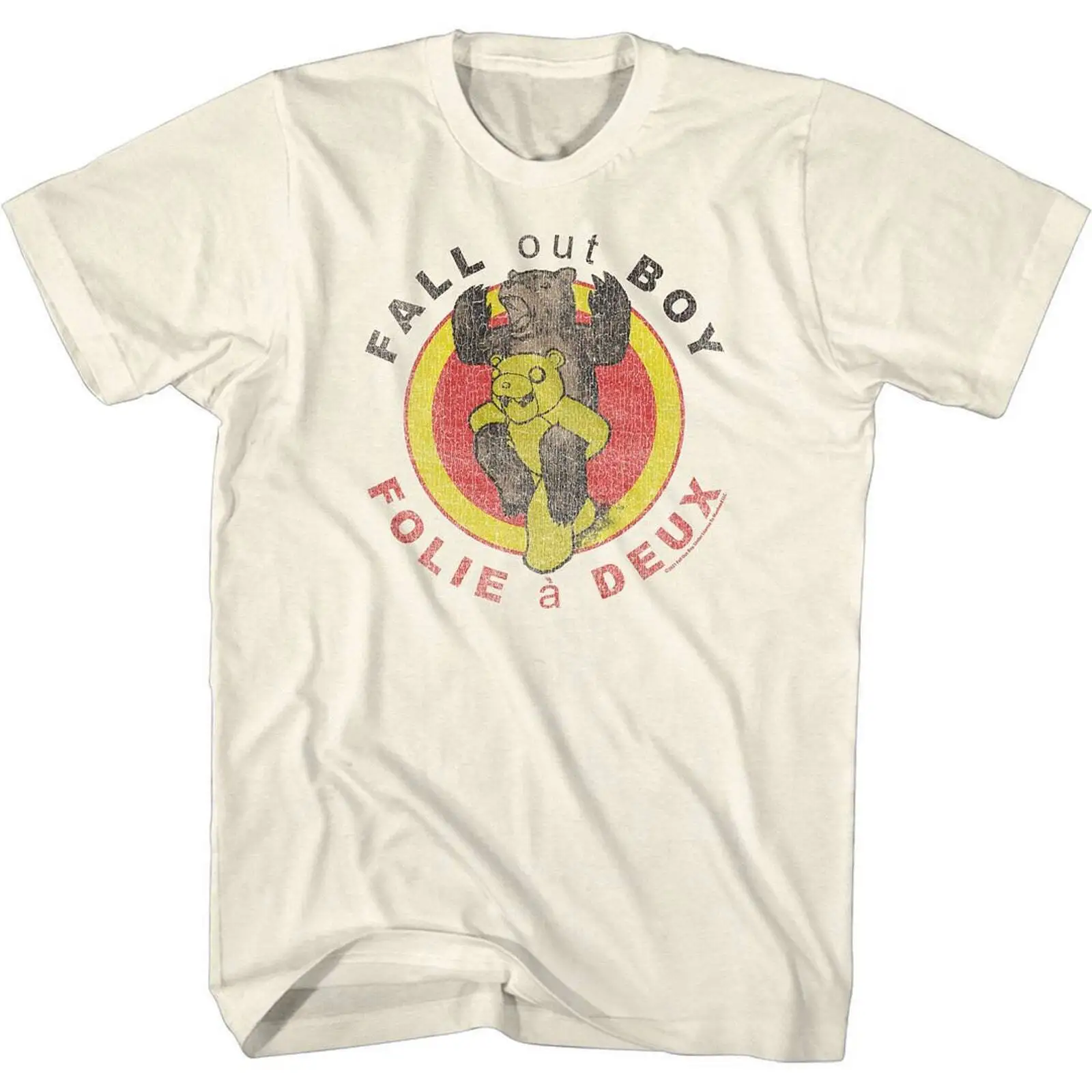 Fall Out Boy Folie A Deux Natural Adult T Shirt