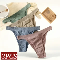 3Pcs/Set Women High Cut Brazilian Panties High Rise Seamless Underwear Soft Stretch Sports Soft Briefs Ladies Sexy Lingerie M-L
