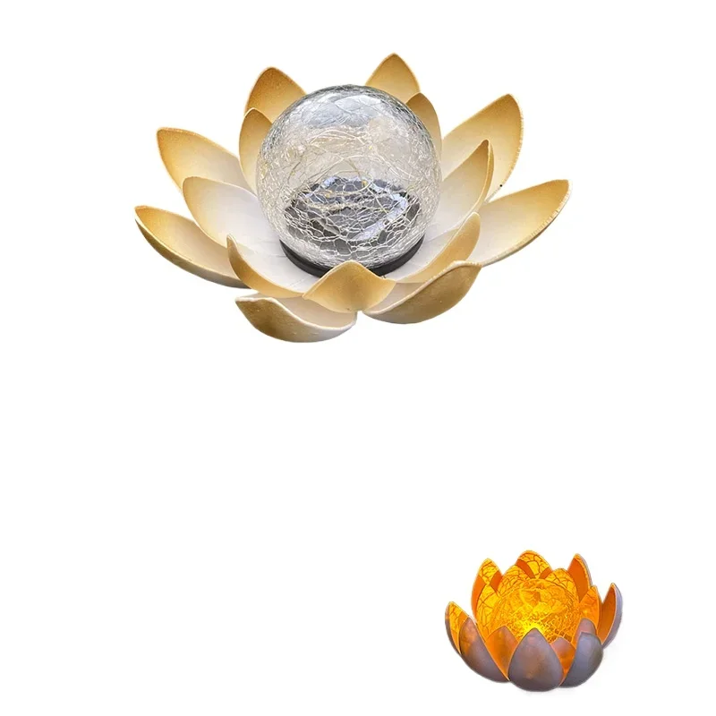 

Solar Outdoor Household Waterproof Grass Decoration Lotus Crack Ball Stairs