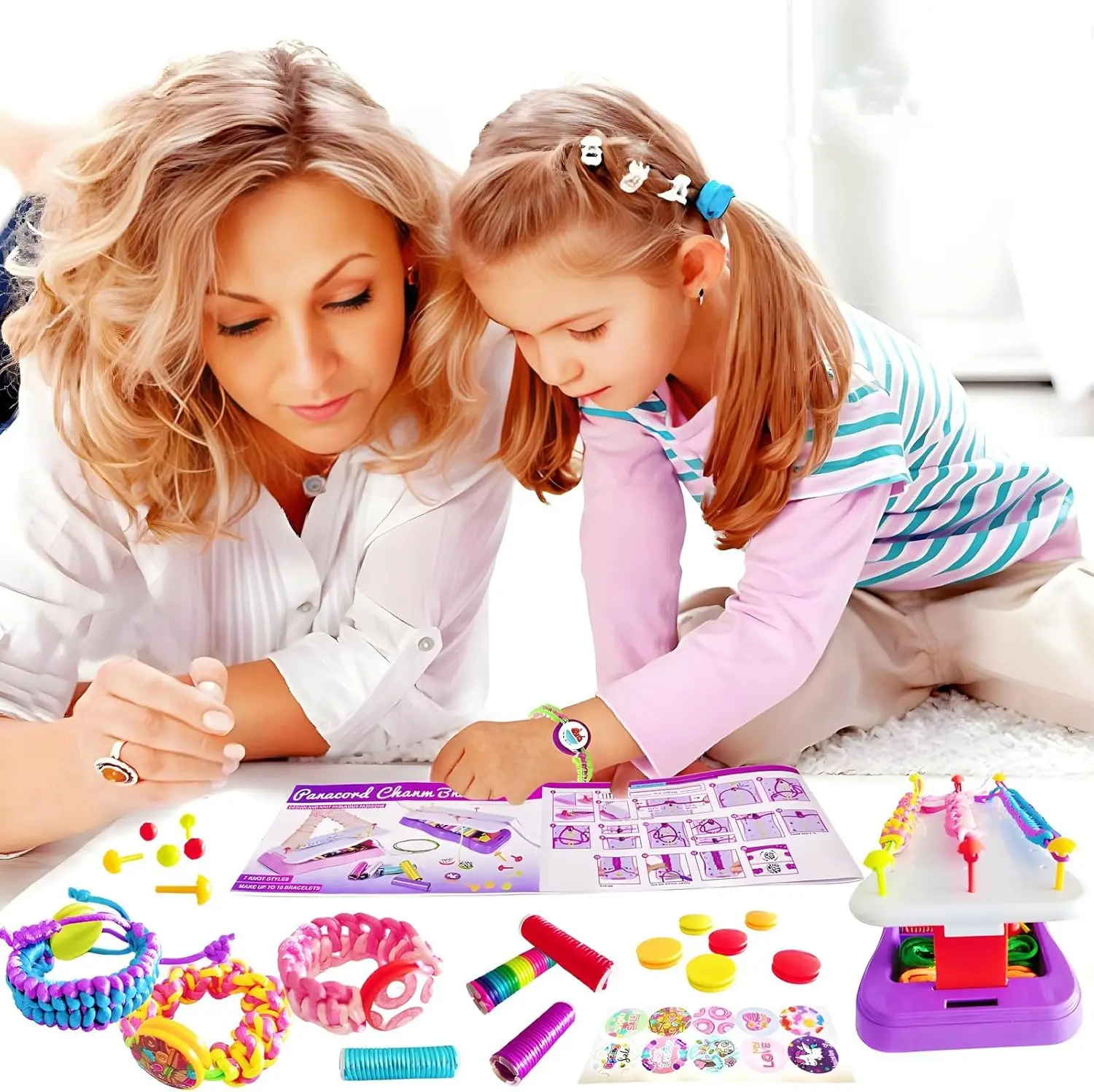 أطفال صنع المجوهرات بسط سوار كيت الإبداع شعبية سوار سلسلة صنع مجموعات الالعاب سلسلة شعبية هدية عيد ميلاد