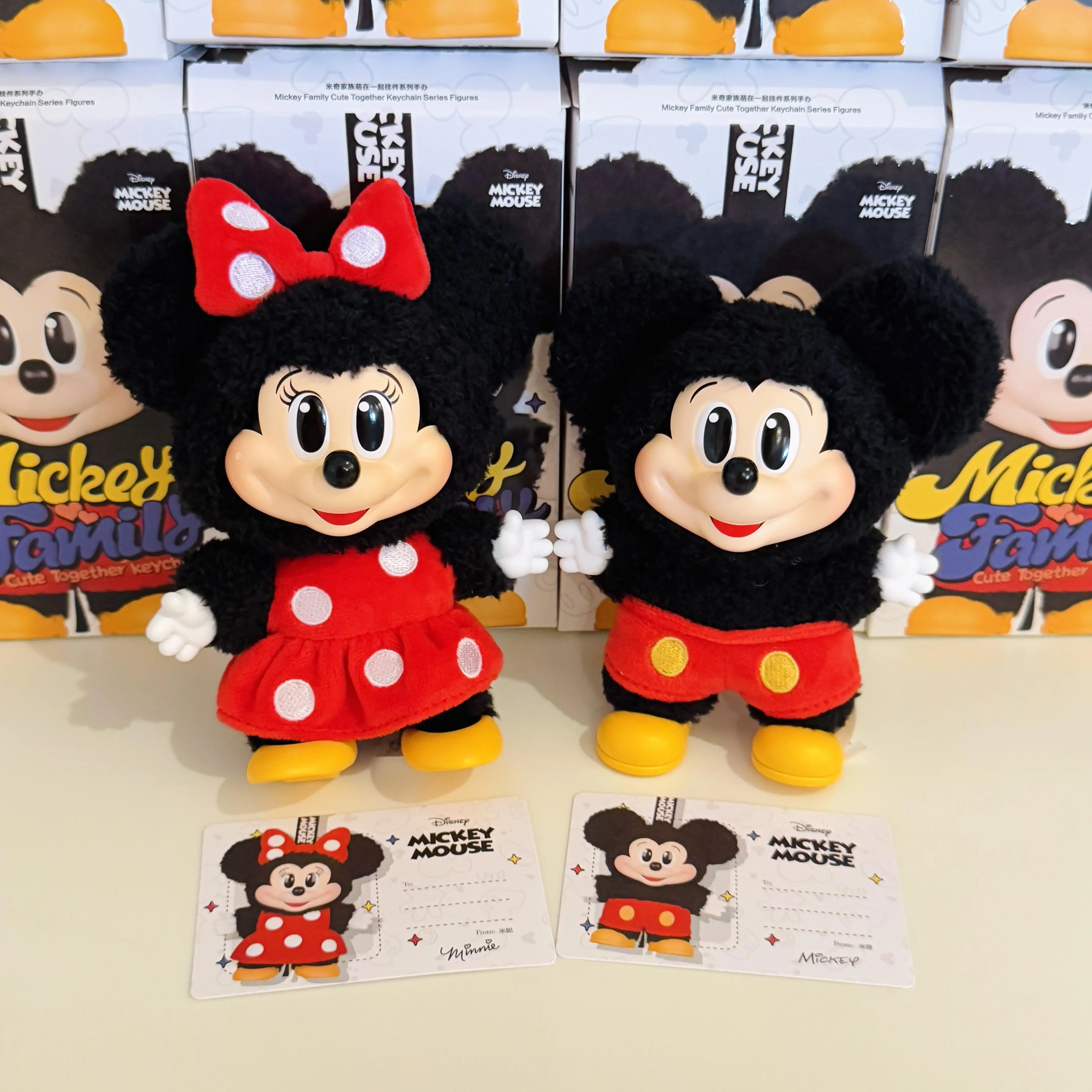 Disney, Blinddozen voor de familie Mickey, Kawaii vinylhangers, verzamelmodellen, rugzakhangers, vakantiecadeaus