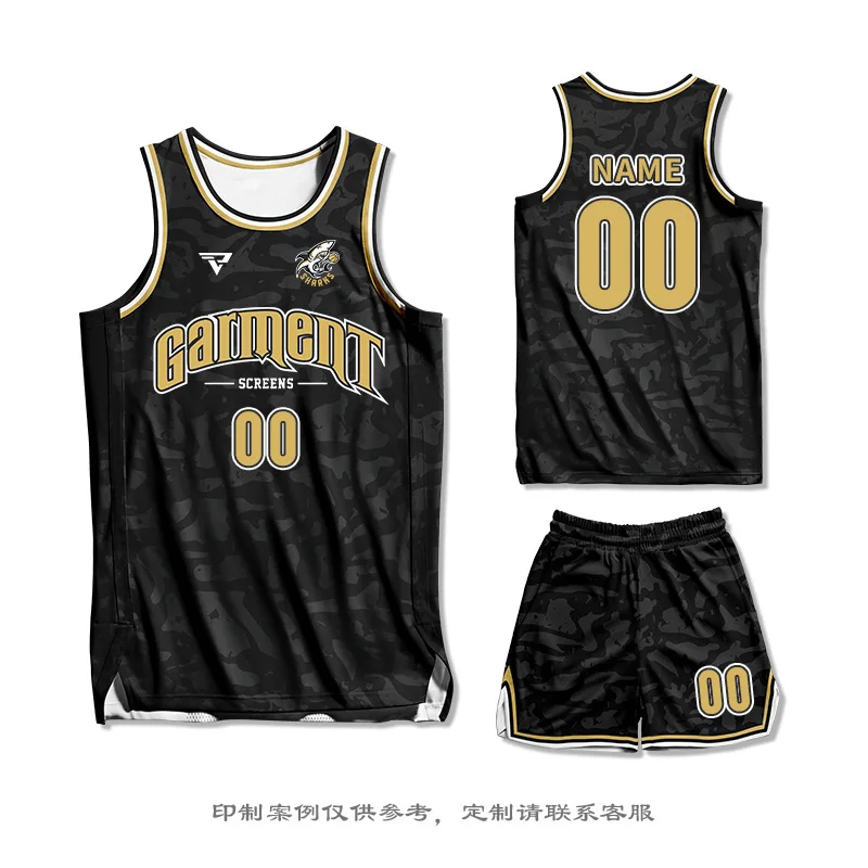 Custom Set Boys, Village College Students, Competition Training Uniform, American Style Basketball J