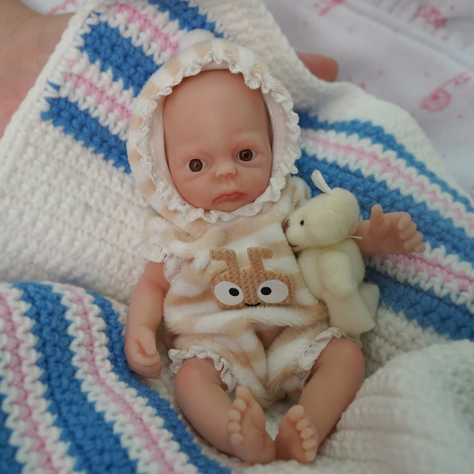 Mini Reborn Lalka 14 cm Całe Ciało z Silikonu Realistyczna Noworodka Dziewczynka Lalka Prezent dla Dzieci Kolekcjonerska Lalka Realistyczna