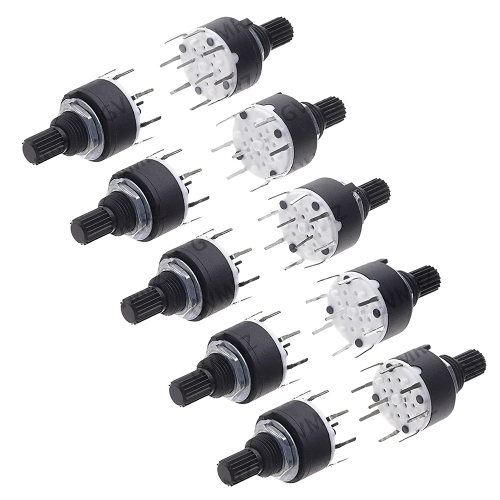 1PCS RS16 Rotary Switch 1P/2P 3-8 Position Selector Switch with Mounting Screw & Washer 2X3/4 1X5/6/8