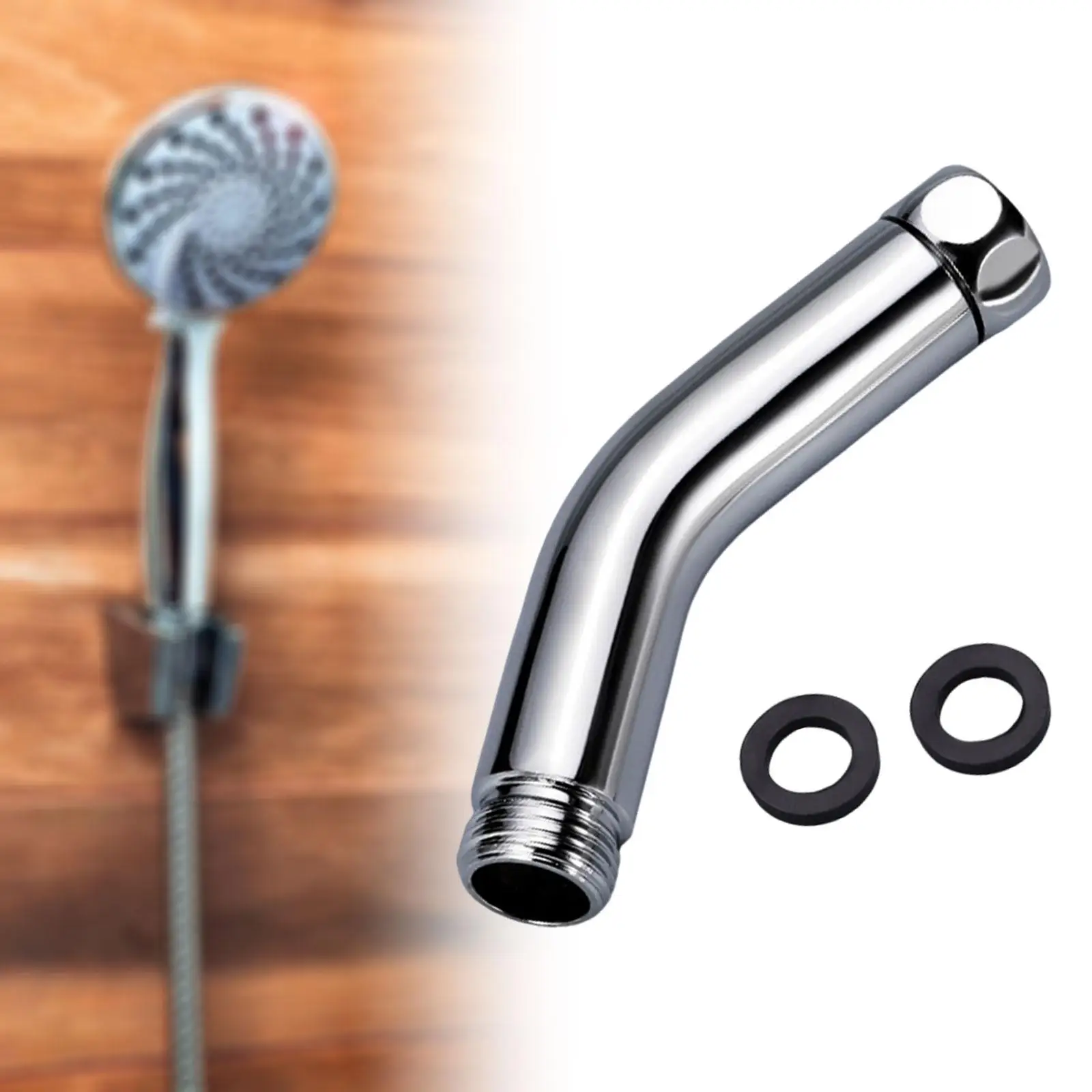 

Shower Head Elbow Adapter G1/2 Connection for Shower Pipe with Washers 135°