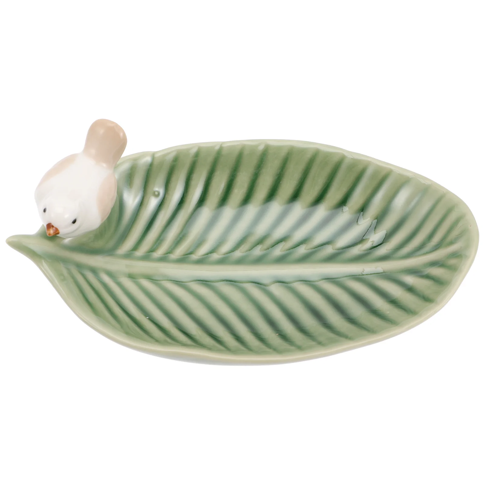 

Ceramic Birds Jewelry Plate Decorative Jewelry Storage Tray Elegant Desktop Decor Fruit Plate Ornament Ceramic Birds Feeder