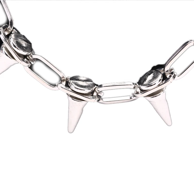 Punk Goth Handmade Rivets Chokers Necklace Spike Rivet Necklace Rock Gothic Chokers 1PC