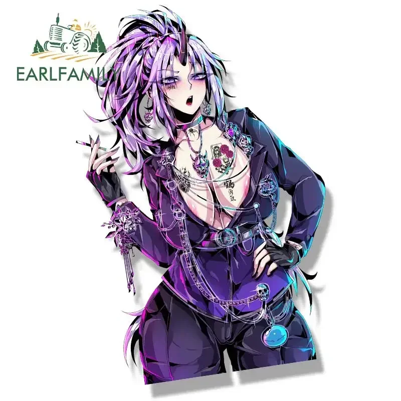 EARLFAMILY Punk Tattoo Shion Fanart Car Sticker Cartoon Anime Waifu Decal JDM Peek Girl Graffiti Stickers Car Accessories