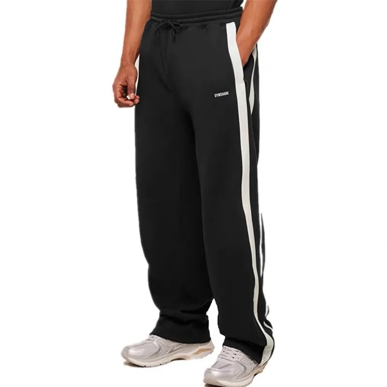 Men's Sport Pants Gym Fitness Casual Print Patchwork Straight Leg Cotton Blend Breathable Comfortable All Season Wear