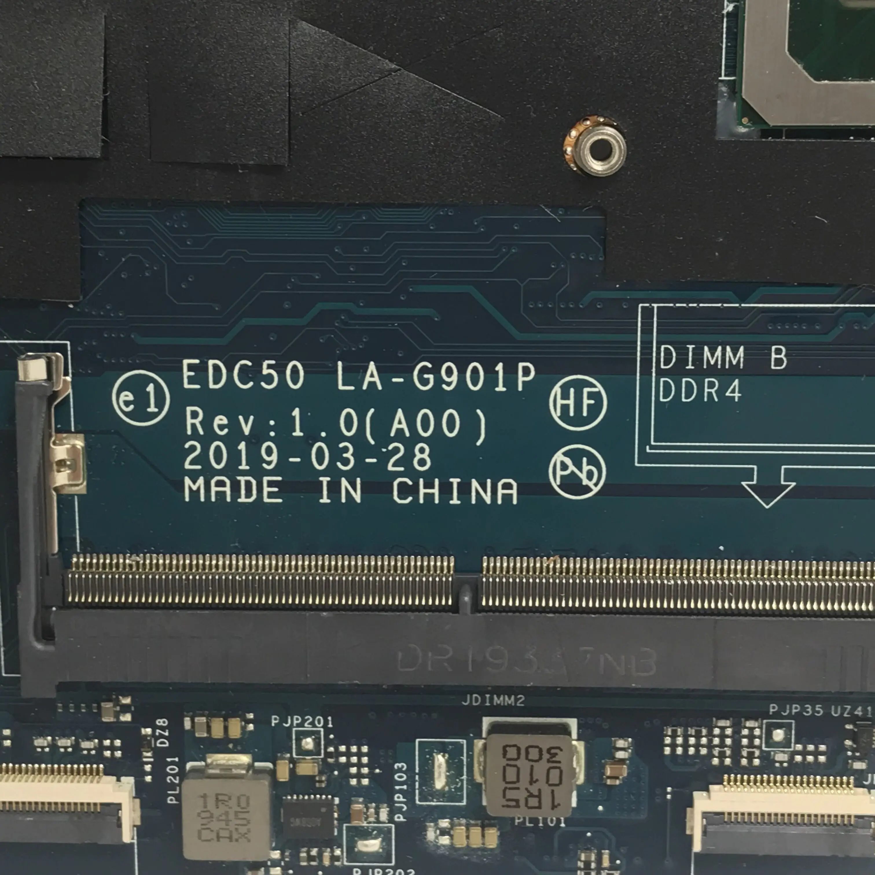 ノートブックマザーボードf9gj4 0f9gj4 CN-0F9GJ4,srffx 5500 cpu edc50 I5-8265U,プロセッサテスト済み,優れた製品