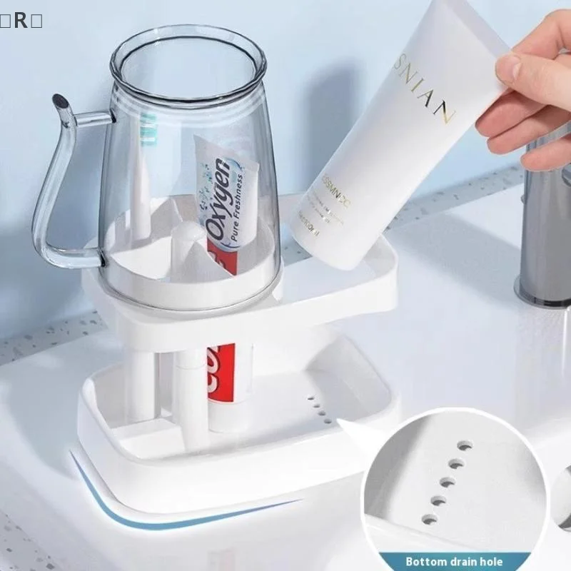 〔R〕Mouthwash Cup Dormitory Teeth Brushing Cup Toiletries Set Toothbrush Dental Utensils Dental Jar Storage Rack Holder〔Winter2〕