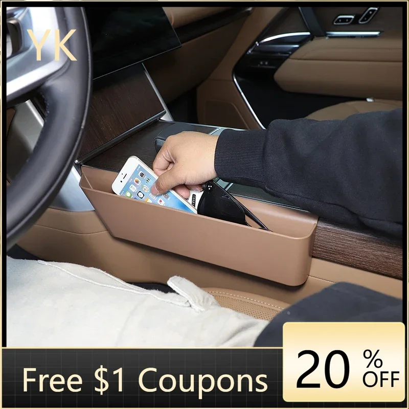 

For Land Rover Range Rover Vogue 23-25 ABS Black Car Center Console Seat Side Storage Box Holder Organizer Tray Car Accessories