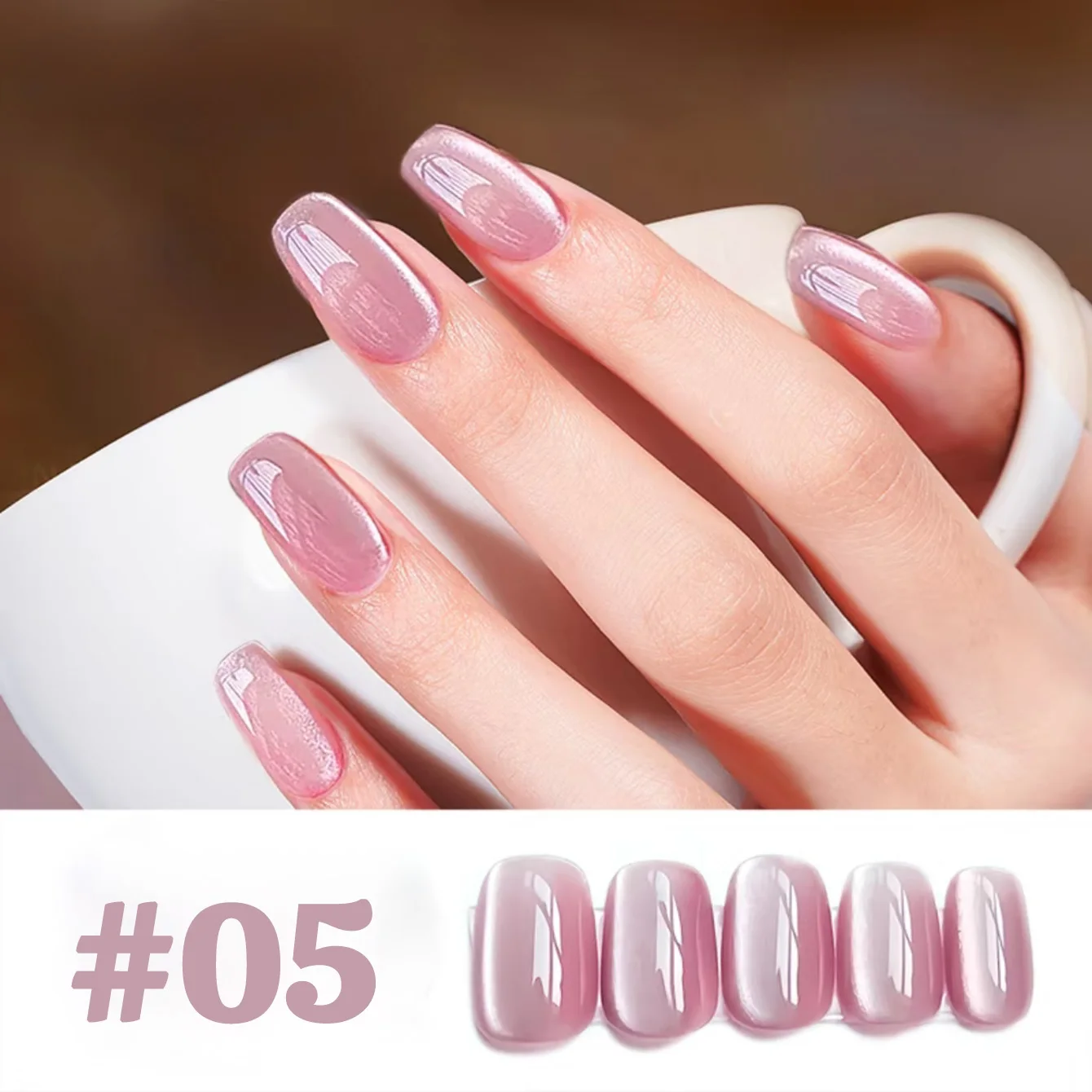 1-12 Stück WS Hot Style Nicht-Grau Universal White Cat Eye Gel Nagellack Super Flash White Glass Bead Nail Art Nail Suppies