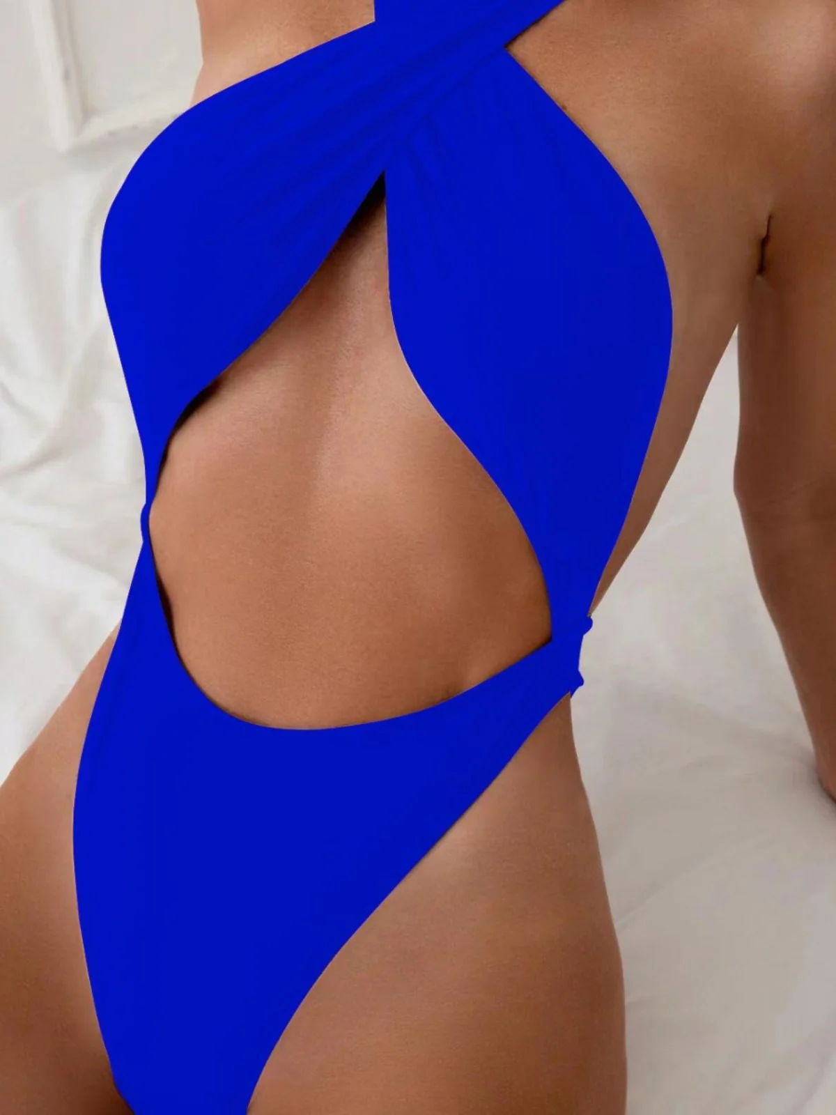 

Однотонный купальник-монокини Pure Color Bal Swimsuit Bicolor ter Ne, женский летний модный купальный костюм с короткими рукавами