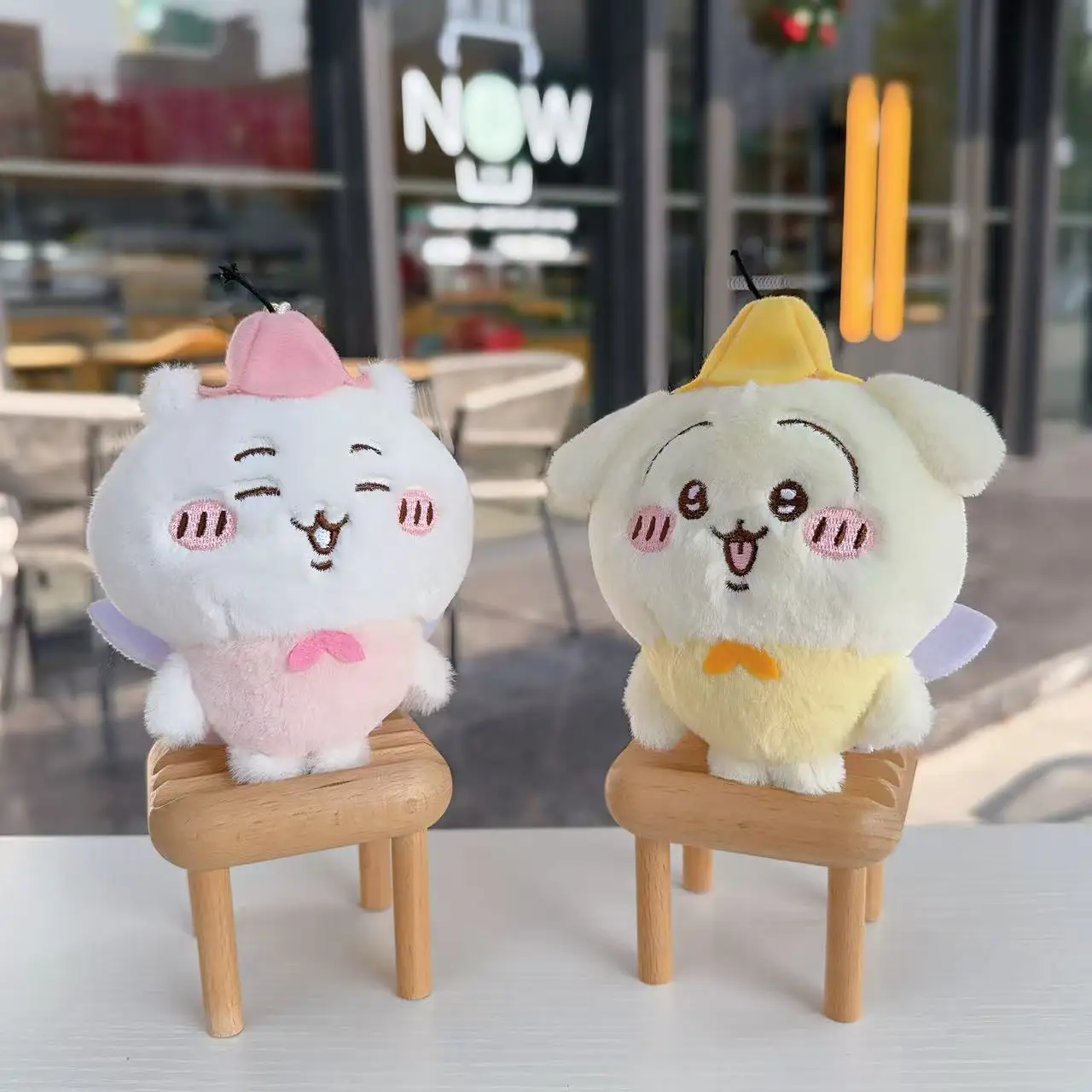 Kawaii Chiikawa Hachiware Usagi 12 cm Bloemenfee Serie Leuke Pluche Rugzak Hanger Sleutelhanger Pop Speelgoed kinderen Gift