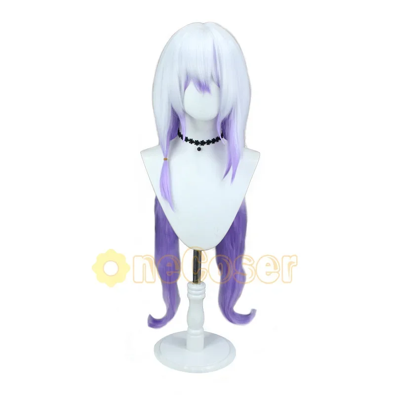 Black Swan Cosplay Wig Game Honkai Star Rail White Purple Long Hair Garden of Recollection Soothsayer Fiber Hair Wig Cap