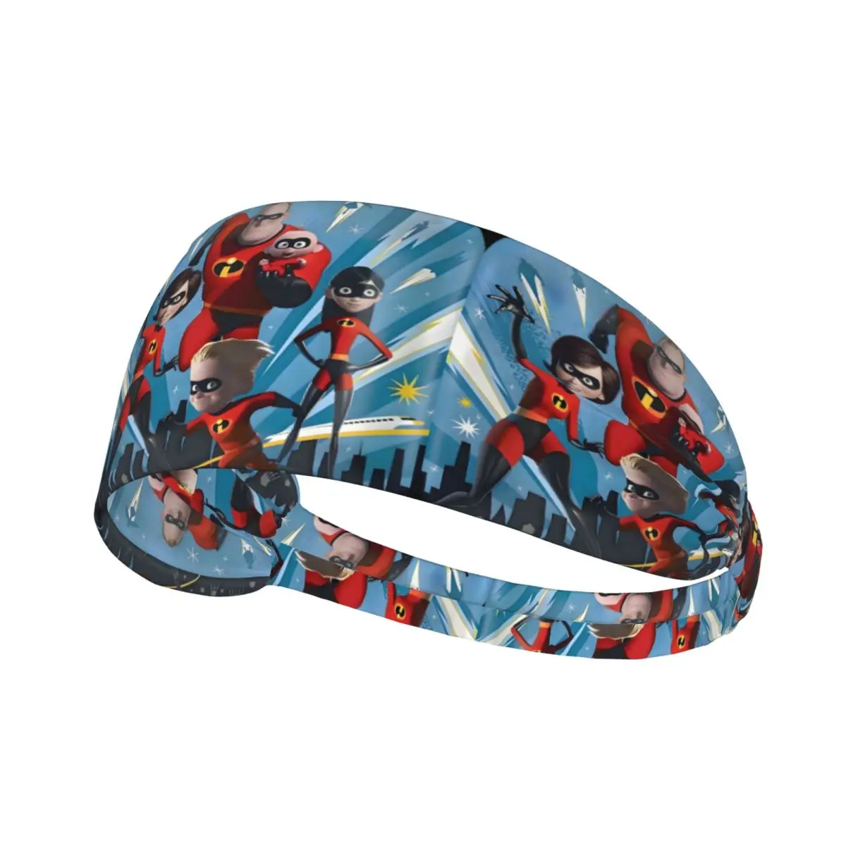 

Custom The Incredibles Anime Cute Sports Headband Stretchy Moisture Wicking Superhero Film Funny Cartoon Athletic Sweatband