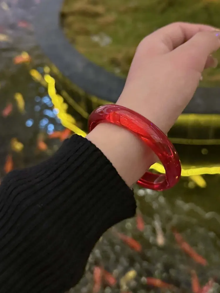 

Браслет из натурального красного кристаллического нефрита, новый китайский браслет для женщин, подарок для девушек