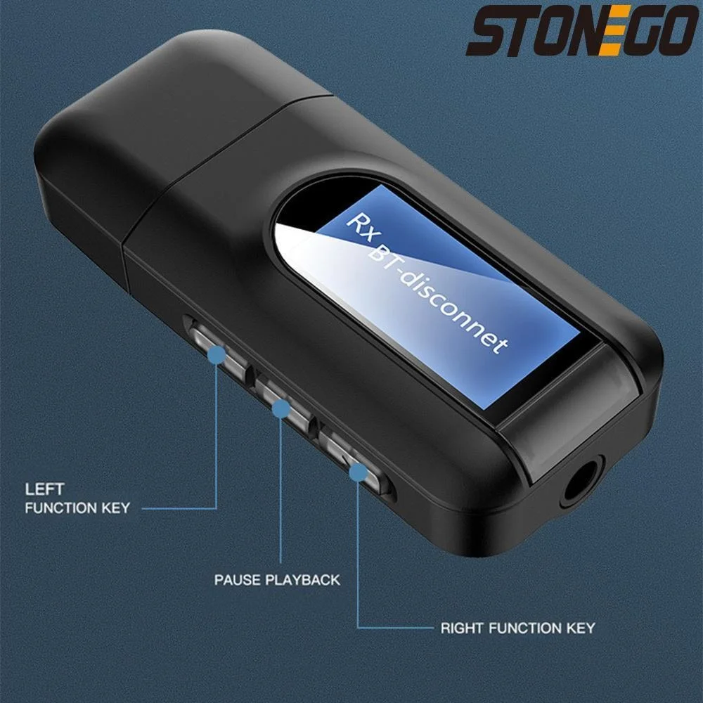 STONEGO Bluetooth 5.0 アダプタ USB Bluetooth レシーバートランスミッター車の PC TV HD オーディオワイヤレスアダプター
