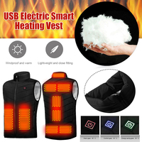 Intelligent Heating Coat Men Women USB Electric Smart Heating Vest Zipper 9 Areas Zone for Outdoor Hunting for Camping Oversized