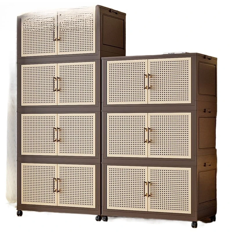 

Medieval style storage cabinet folding box living room clothes organizing cabinet