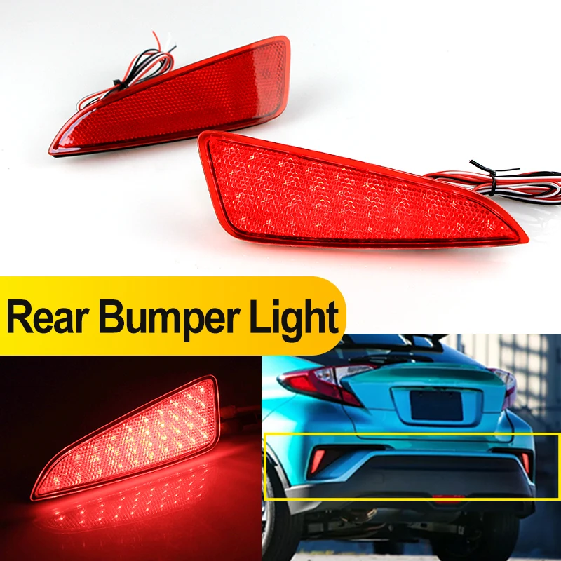 

2PCS For Toyota C-HR 2016 2017 2018 For Toyota Yaris 2020-up Rear Bumper Car Accessories 12V Led Light Fog Lamp OEM# 81910F4010