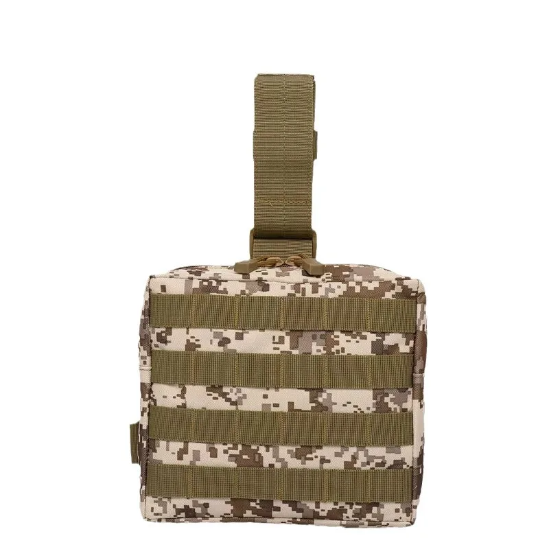 

Tactical Leg Pack for Outdoor Sports Waterproof MOLLE-Compatible Thigh Bag Cycling/Camping/Hiking Essentials Organizer with Camo