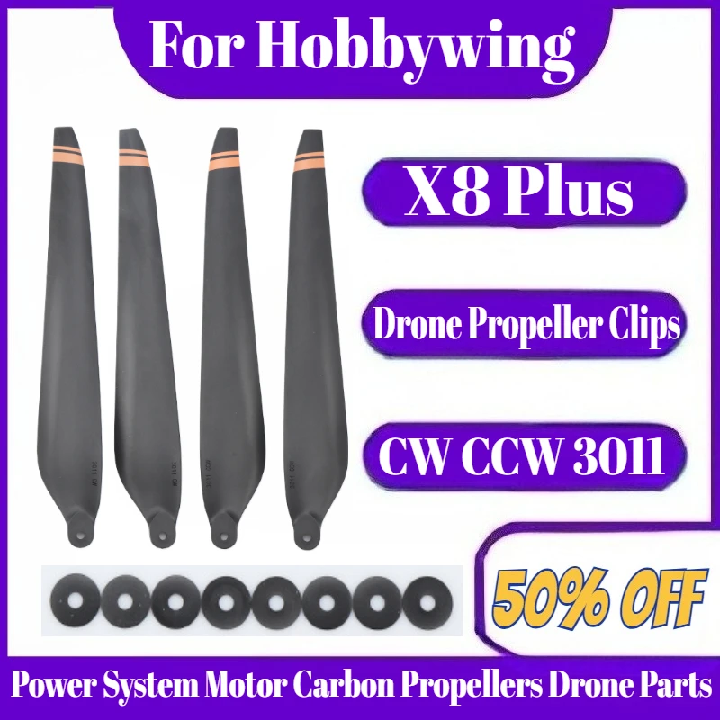 

CW CCW 3011 Folding Carbon Fiber Plastics Propeller For Hobbywing X8 Plus Power System Motor Carbon Propellers Drone Parts