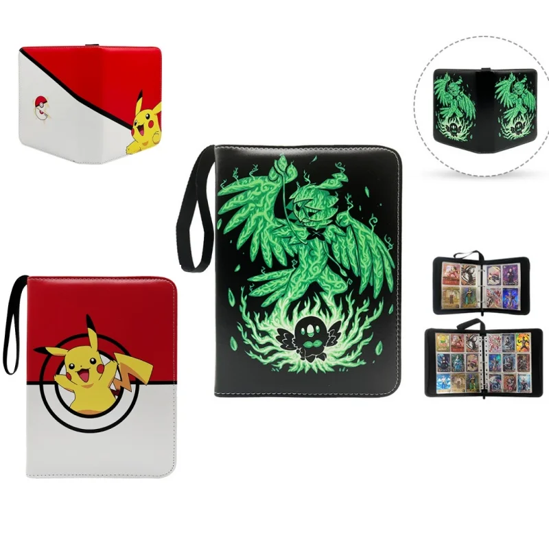 Pokemon 4-Pocket 9-Pocket Binder Anime-Kartenpaket-Heftchen – Anime-TCG-Kartenalbum & Sammlermappe Kartenhalter Festtagsgeschenk