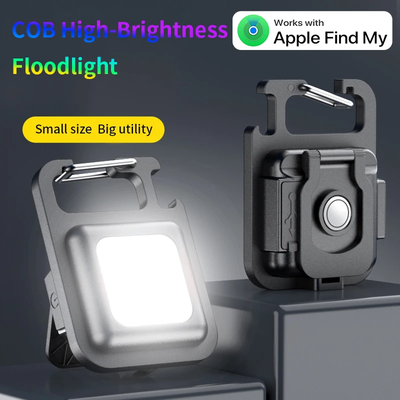 AIYATO Multifunction Locator Bluetooth Tracker Rechargeable floodlight Keys Finder USB flash drive Work With Apple Find My App