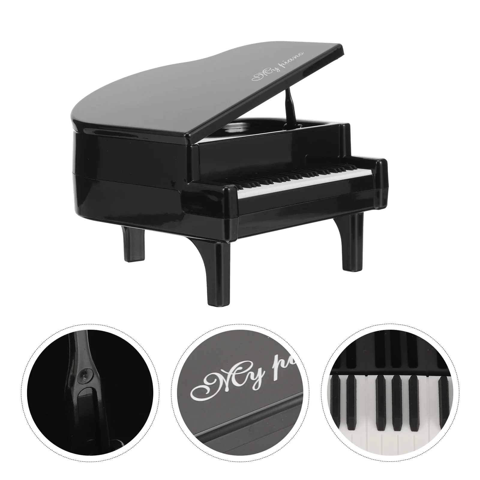 

Creative Children's Piano Piggy Bank (black) Desktop Craft Decorative Keyboard Novelty