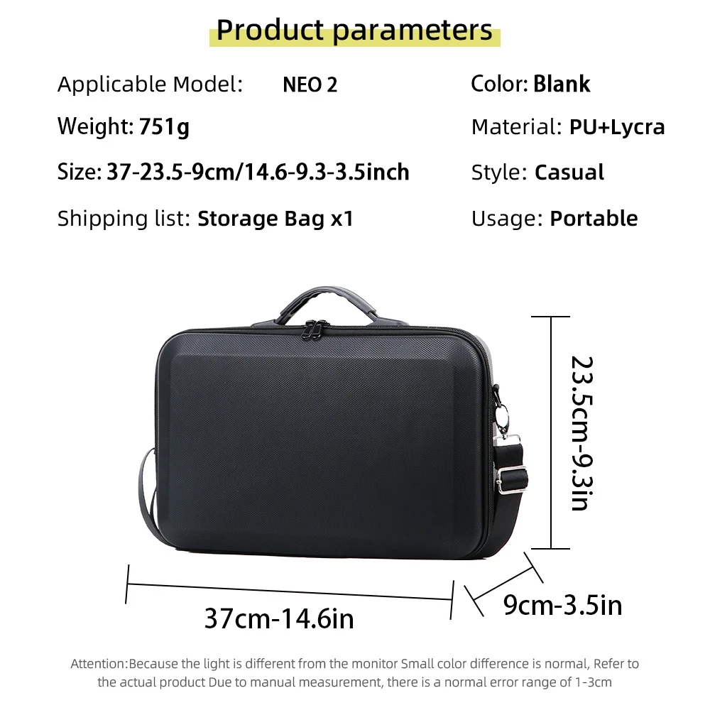 

For DJI Neo 2 Fly More Combo Large-Capacity Carrying Case Hard Storage Bag with Shoulder Strap Shockproof Travel Organizer