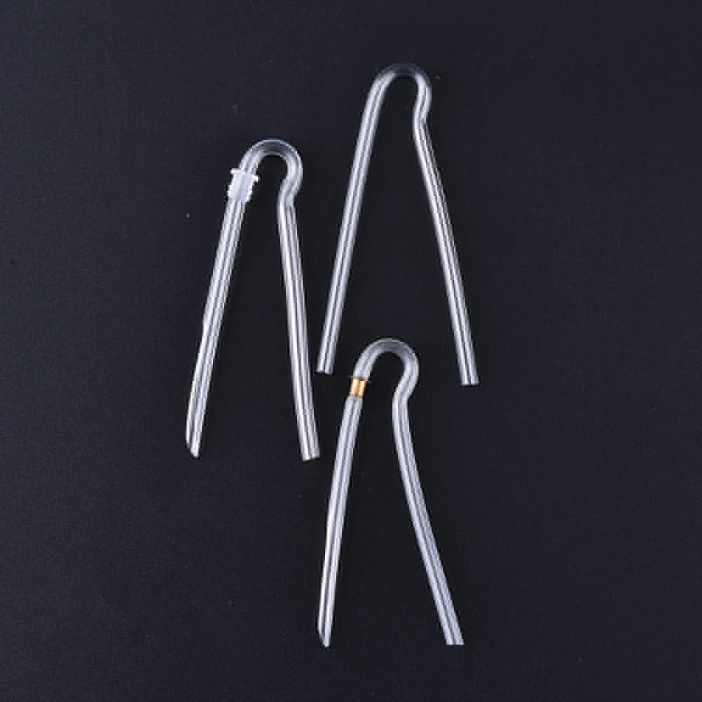 1PCS Clear R/U Shape BTE Earmold Hearing Aid Tubing Tube Preformed Aid Earmold Tube Tubing with Plastic Lock