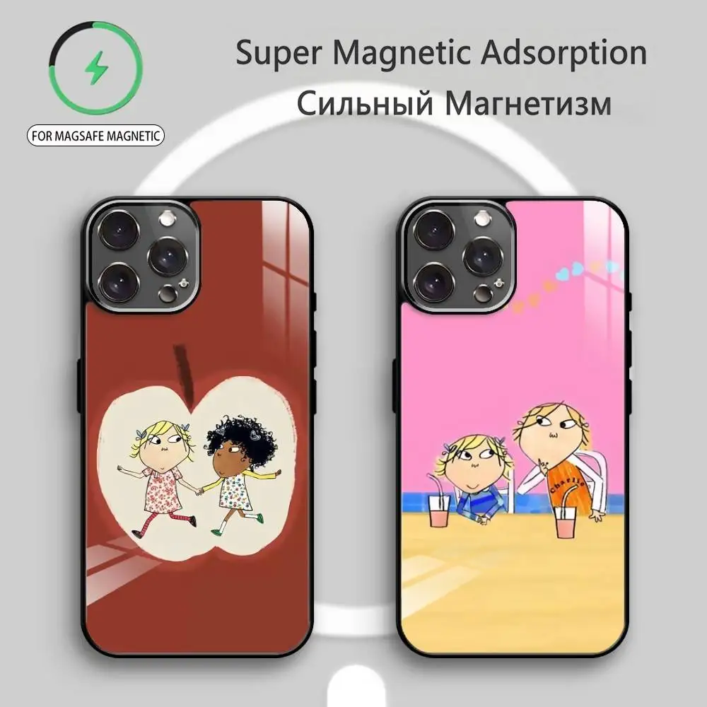 Charlie and Lola cartoon Phone Case For iPhone17,16,15,14,13,12,11 Plus,Pro Max Magnetic For Magsafe Wireless Charging