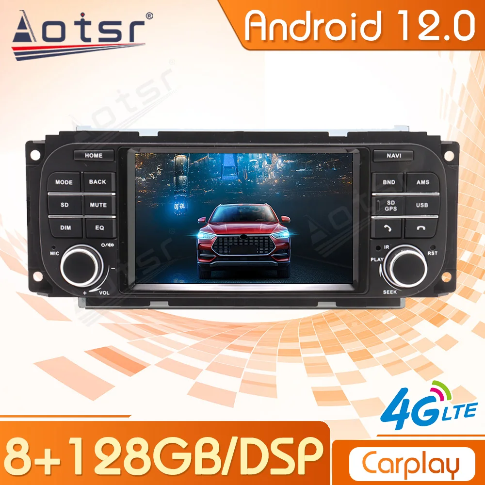 Android 12 For Chrysler Grand Voager 2007-2012 8+128G GPS Car Radio Carplay Auto Touch Screen Multimedia Player Stereo Head Unit