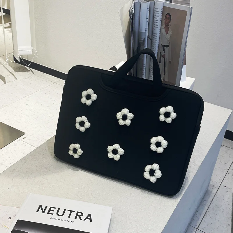Bolso ligero para ordenador portátil con flores coreanas Ins para mujer MacBook Air Pro 13,3 13,6 14 15 15,6 maletines de 16 pulgadas bolsas para portátil a prueba de golpes