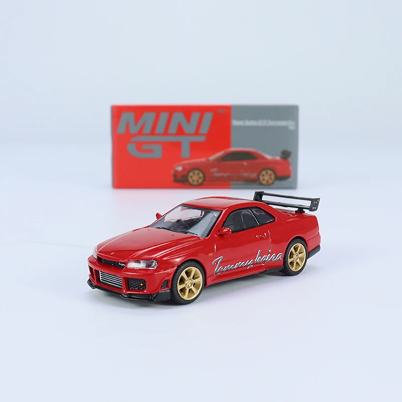 MINIGT 1:64 Modello di auto GTR R RZ Collezione di veicoli pressofusi in lega Rosso #   543