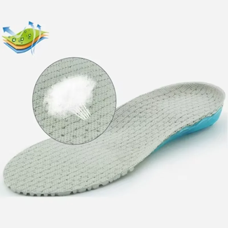 Orthotic Insoles for Flat Feet & Plantar Fasciitis, Silicone+EVA Spring Arch Support, Breathable Foot Care for Running/Standing