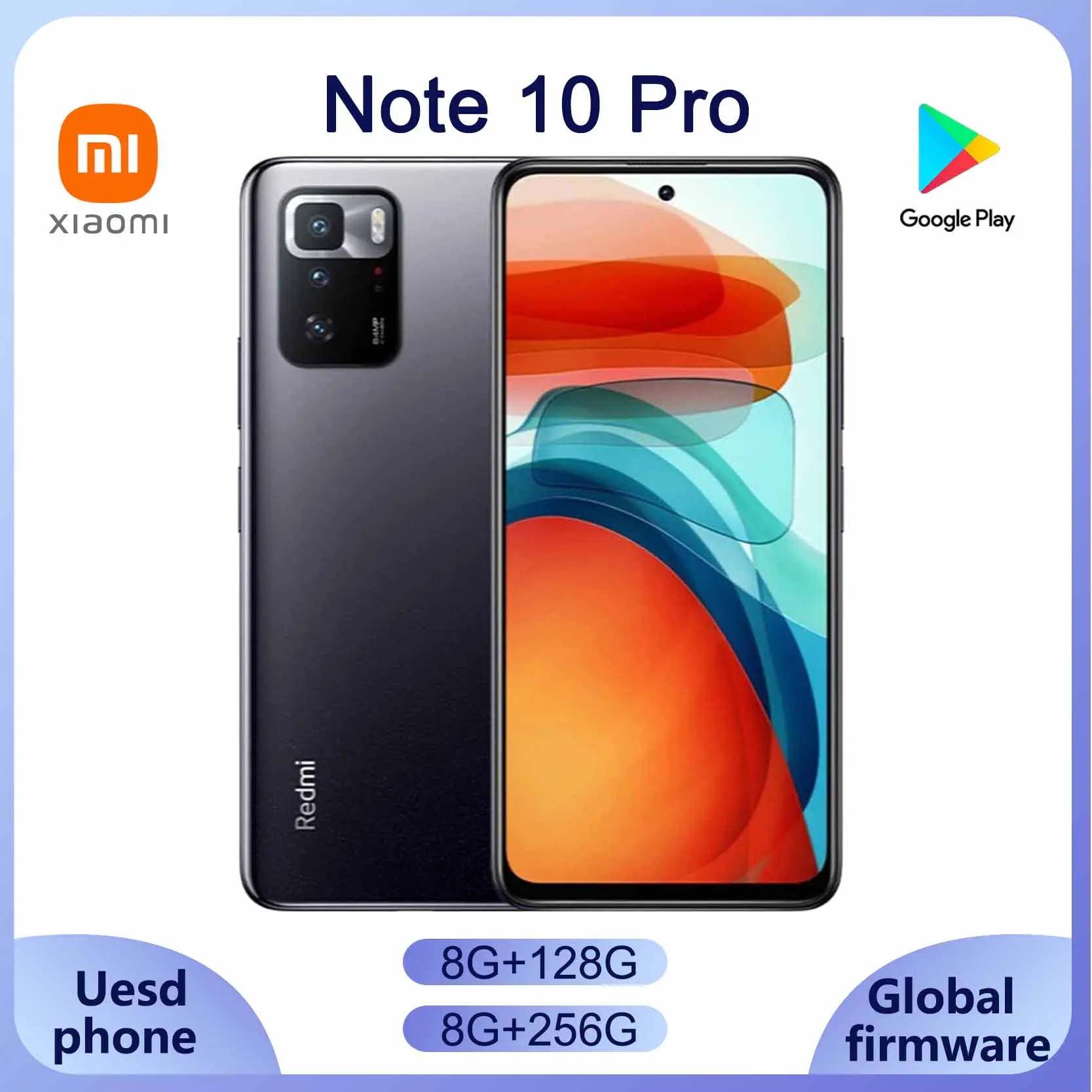 Xiaomi Redmi Note 10 pro smartphone 5G Smartpone Pocp X3 gt Dimensity 1100 android 11- 6.5\