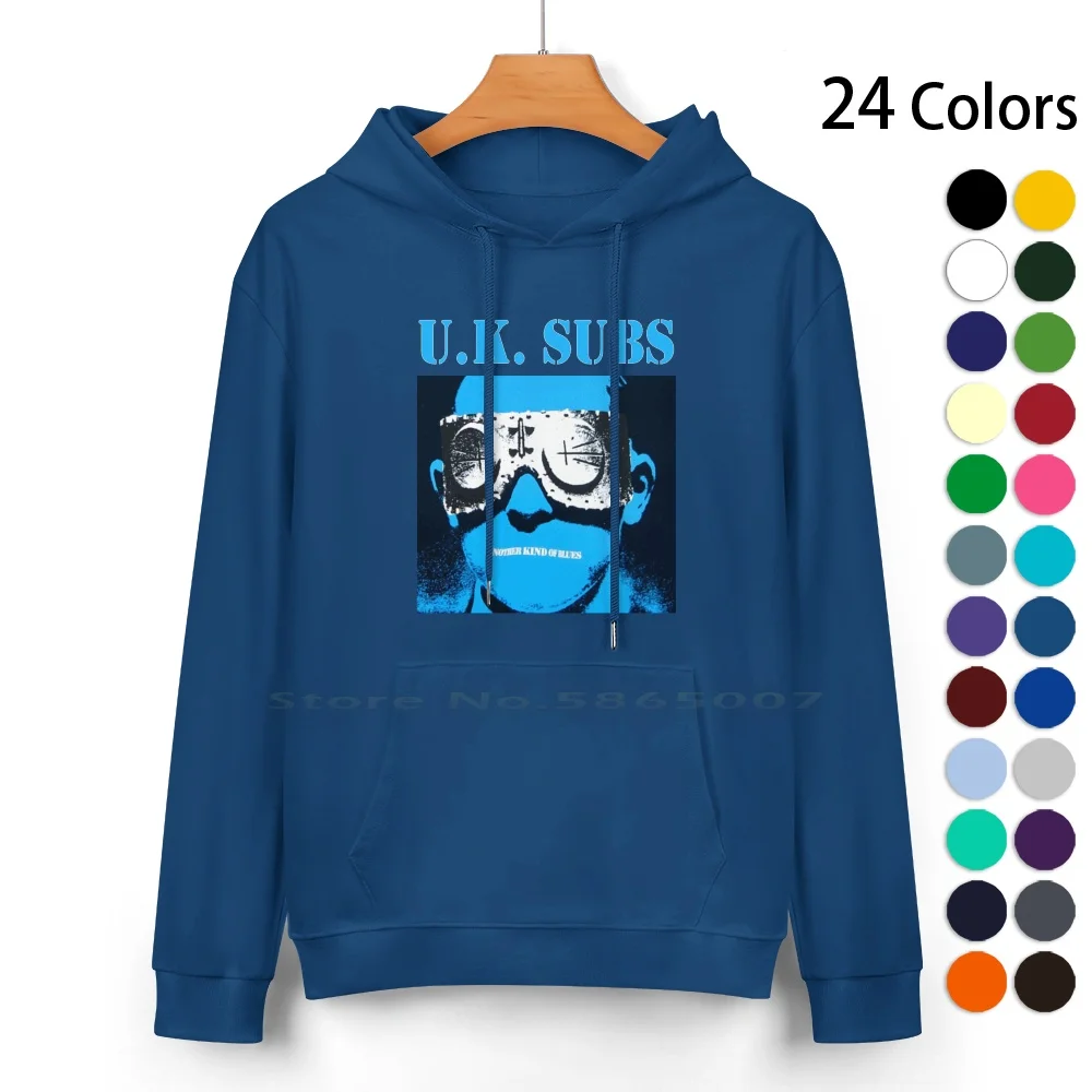 U.k. Subs-Another Kind Of Blues Pure Cotton Hoodie Sweater 24 Colors Punk Music Uk Subs U K Subs Blues 70s Album Band 100%