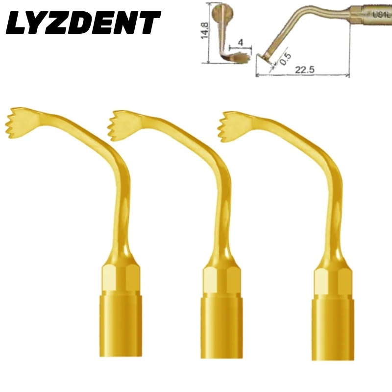 

LYZDENT Bone Surgery Tip Left Angle Tools US1L Fit MECTRON And WOODPECKER Scaler Handpiece Piezo Surgery Tip Dental Instruments