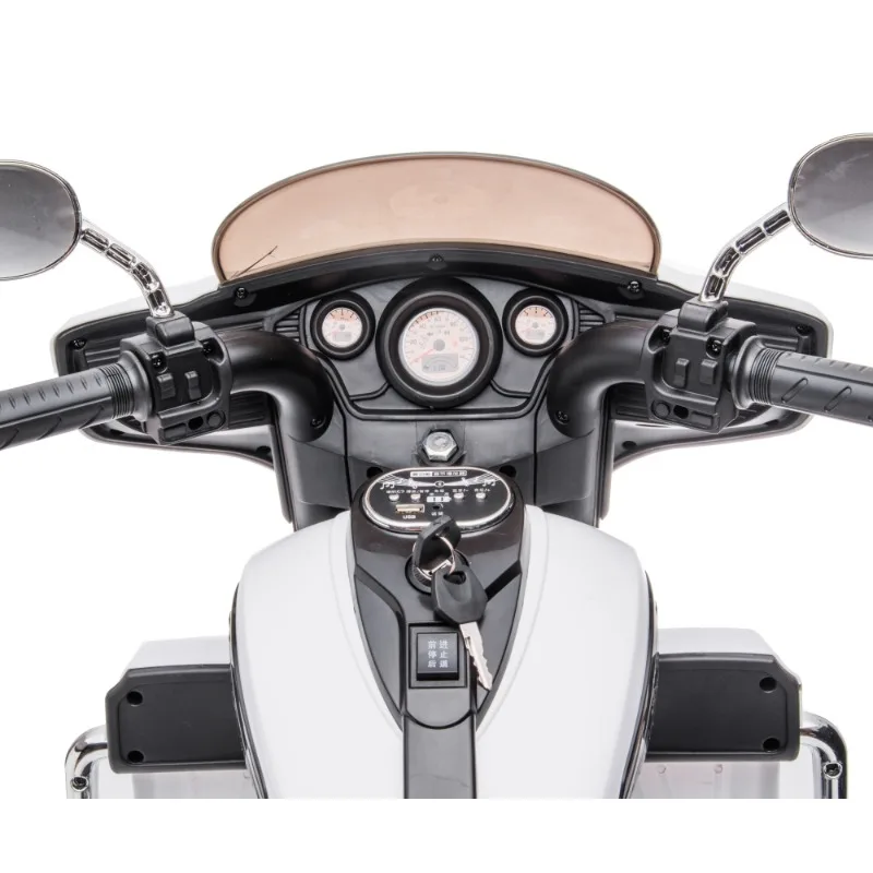 Ride on motorcycle Kids Electric motorcycle 12V two seat for kids, 3 Wheels ,Headlight