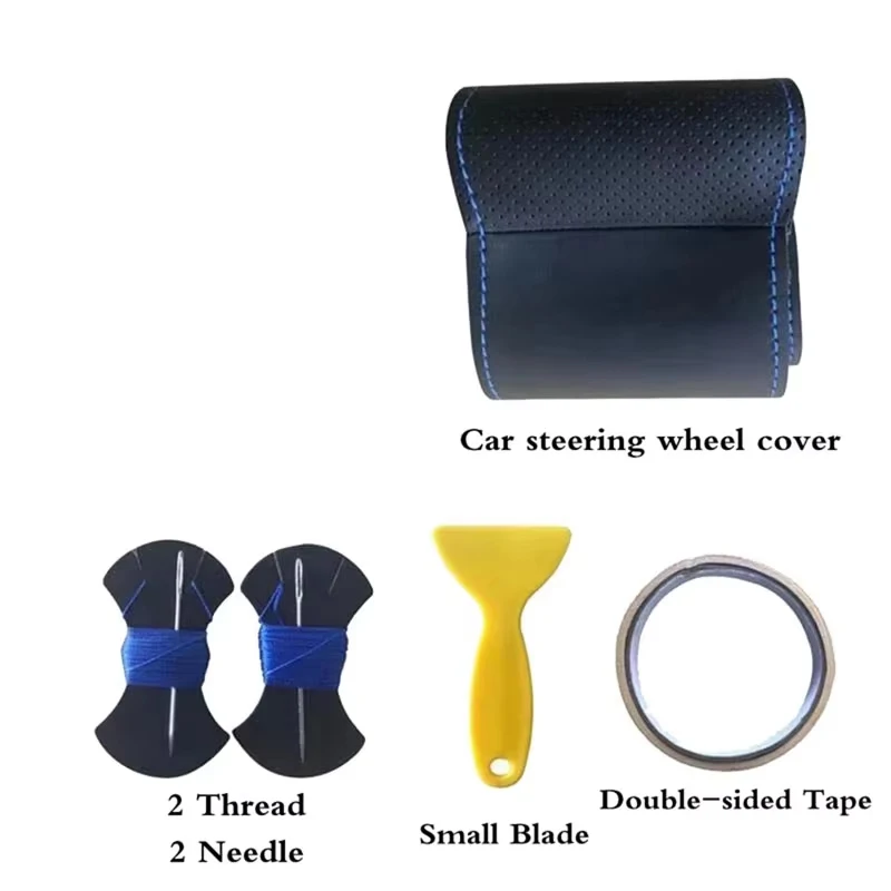 Leather Car Interior Car Steering Wheel Cover for Toyota Land Cruiser 200 Series 70 Series Tundra Sequoia 2007 Car Accessories view 6