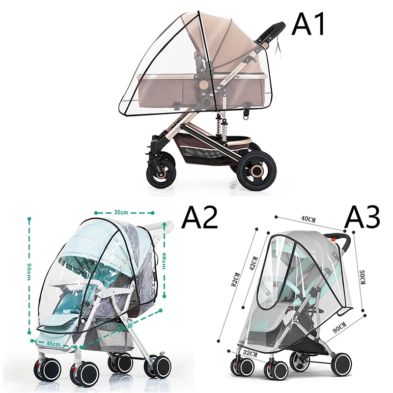 Cochecito de bebé cubierta de lluvia carrito de niño parabrisas paraguas de bebé cochecito protector impermeable Poncho portátil