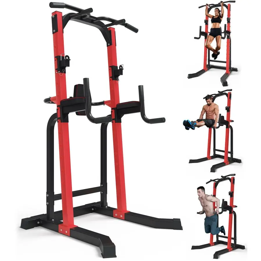 

Power Tower, Pull Up Bar and Dip Station for Home Gym, 1500LBS Weight Capacity, Adjustable Height, Heavy Duty Steel Customizable