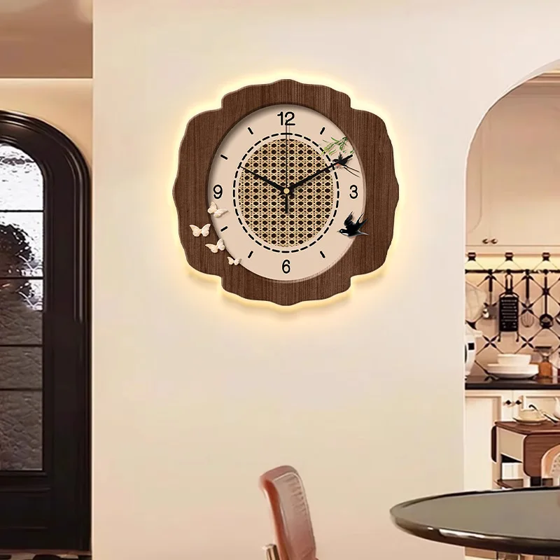 French Medieval Style Wall Lamps Wall Clock LED Wall Sconces Living Room Homestay Restaurant Coffee House Art Bedroom Decoration